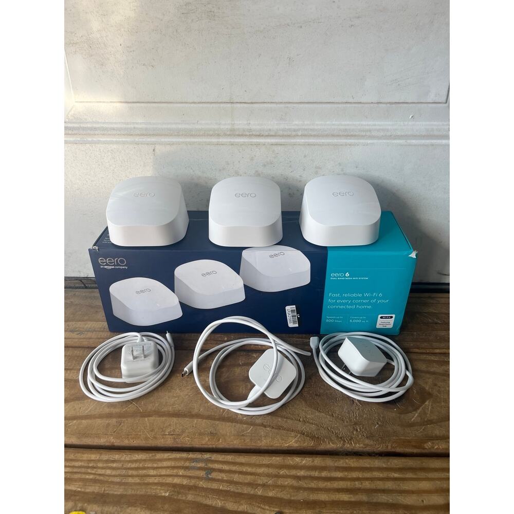 Eero 6 Mesh Wi-Fi System Dual-Band WiFi 6 Router – 3 Pack